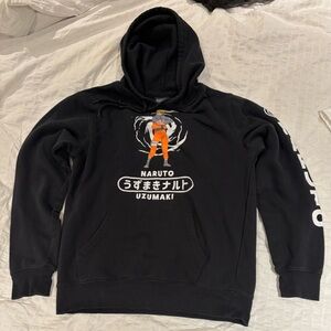 Vintage 2002 Naruto Adult Sz Small Sweater Hoodie Long Sleeve Graphic Black